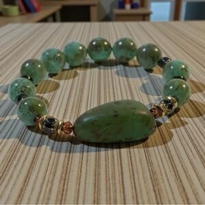 Handcrafted Czech Opal Picasso Stretch Bracelet